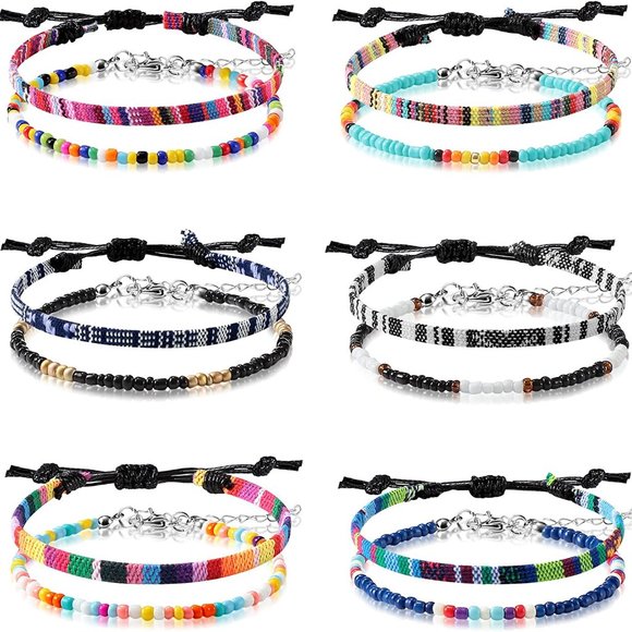 Other - New 6 Pieces Ankle Bracelet Adjustable Boho Surfer Anklet Bracelet Thin Rope